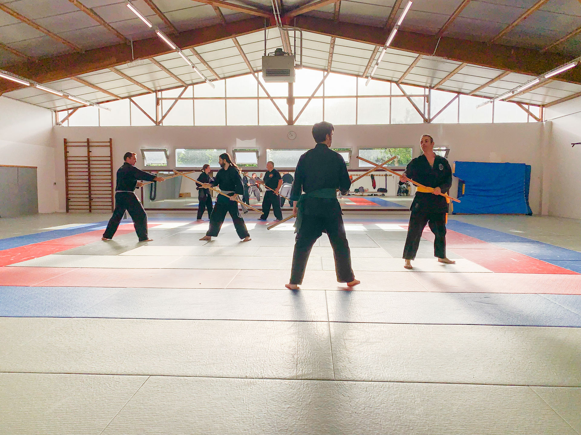 Cours de bâton au kung fu de Blain